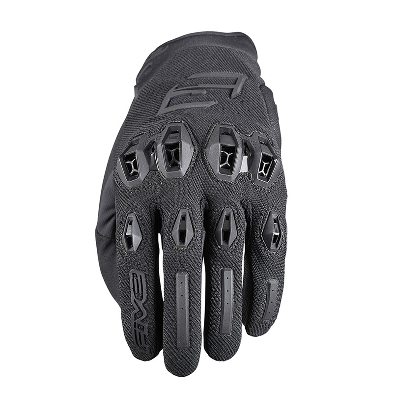כפפות רכיבה פייב שחור - FIVE STUNT EVO 2 LEATHER GLOVES