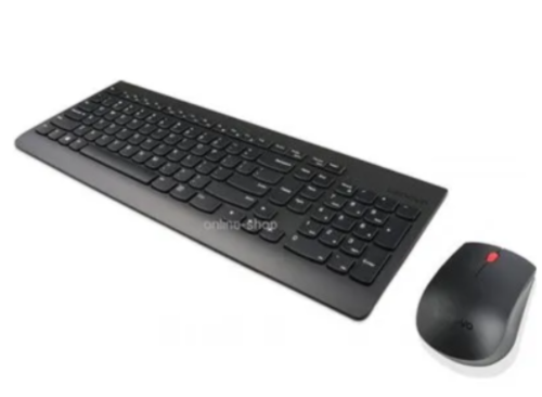 סט מקלדת ועכבר אלחוטי Lenovo 510 E.H בעיצוב שחור עם חיבור 2.4GHz