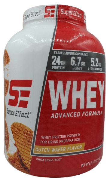 אבקת חלבון WHEY בטעם וופל הולנדי מבית Super Effect