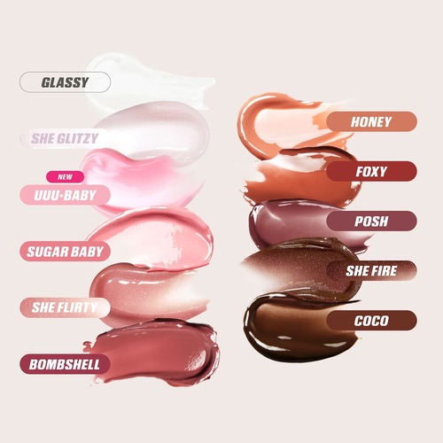 גלוס שפתיים הודא ביוטי בגוון HUDA BEAUTY  Faux Filler Extra Shine Lip Gloss 