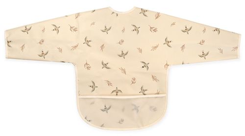 סינר עם שרוולים וכיס תחתון - ציפורים נודדות