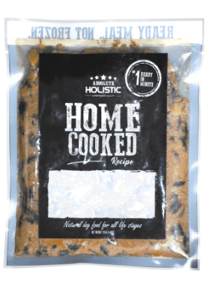 אוכל טבעי לכלבים Absolute Holistic Home Cooked כבש וסלמון – 375 גרם | מולי חיות מחמד