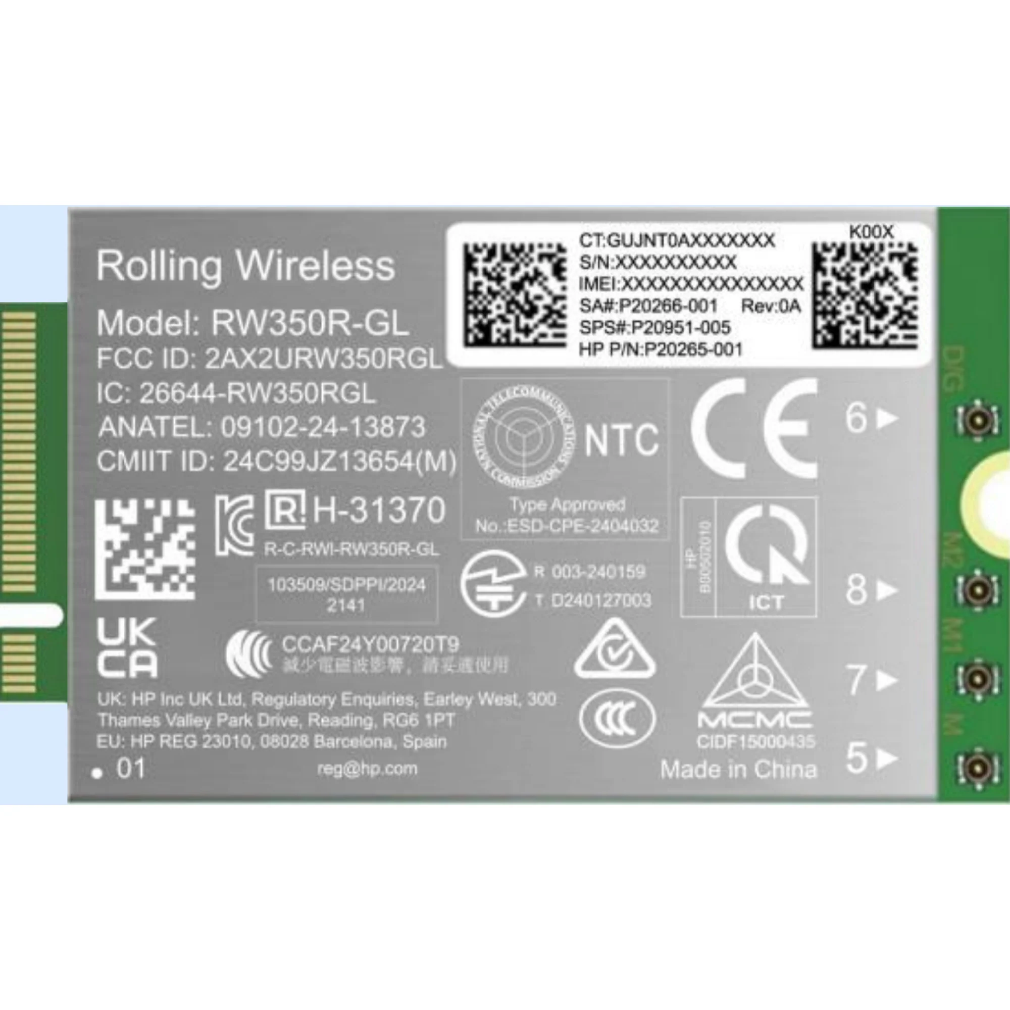 מודם WWAN HP 4G LTE-AP (Cat 19) B8BD3AA