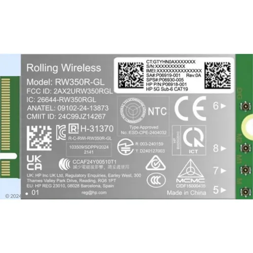 מודם WWAN HP 5G Solution B8BD4AA