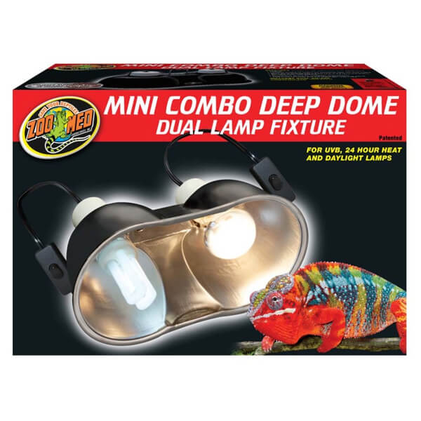 זואו מד מנורת קומבו מיניאטורית דואל | Zoo Med Mini Combo Deep Dome DUAL Lamp Fixture
