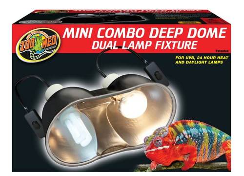 זואו מד מנורת קומבו מיניאטורית דואל | Zoo Med Mini Combo Deep Dome DUAL Lamp Fixture