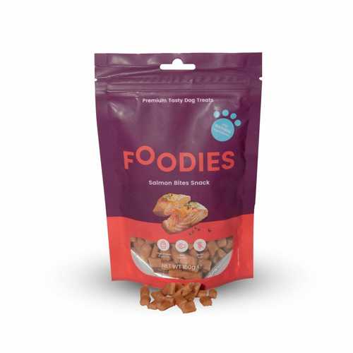 חטיף פודיס נגיסי סלמון טבעי לכלבים – 100 גרם | FOODIES | מולי חיות מחמד