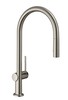 ברז נשלף למטבח 72800800 בגימור מוברש האנסגרואה HANSGROHE 