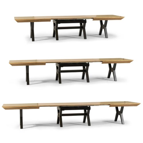 HERCULES SET | סט פינת אוכל מלבנית נפתחת עד 640 ס״מ דגם הרקולס כולל 6 כיסאות מרופדים