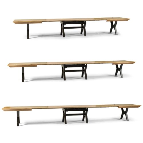 HERCULES SET | סט פינת אוכל מלבנית נפתחת עד 640 ס״מ דגם הרקולס כולל 6 כיסאות מרופדים
