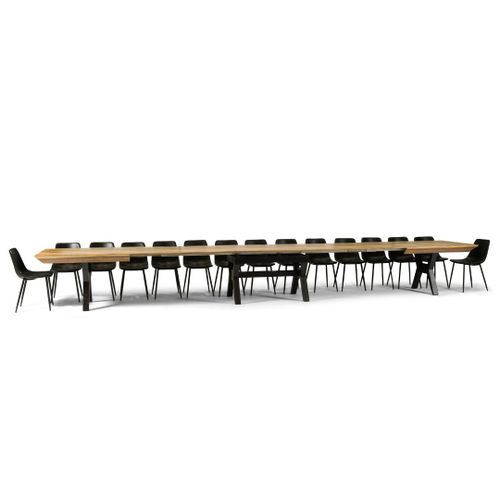 HERCULES SET | סט פינת אוכל מלבנית נפתחת עד 640 ס״מ דגם הרקולס כולל 6 כיסאות מרופדים