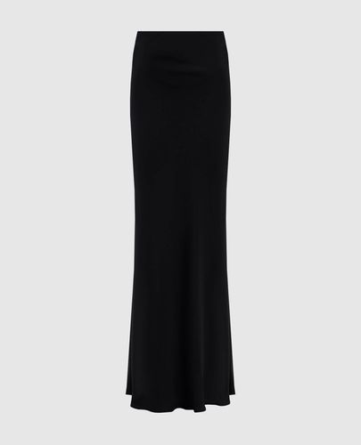 Long skirt in satin crepe