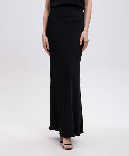 Long skirt in satin crepe