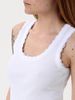 Fitted ribbed top with lace