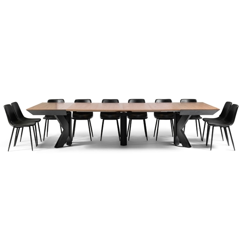 OFER SET | סט פינת אוכל מרובעת נפתחת עד 340 ס״מ דגם עופר כולל 8 כיסאות מרופדים
