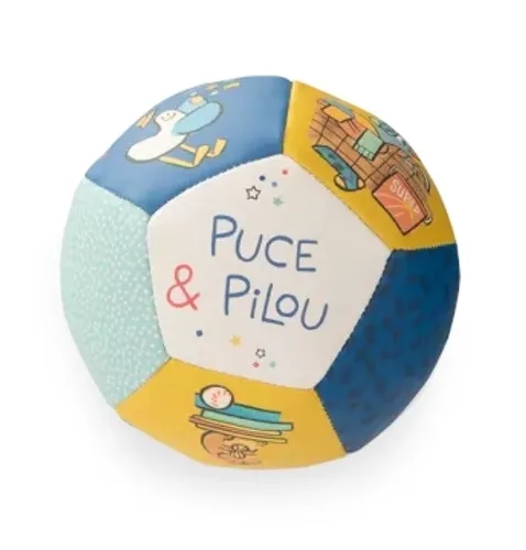כדור רך צבעוני של מולן רוטי מסדרת Puce & Pilou, קוטר 10 ס