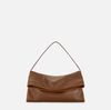 Leather over-the-shoulder bag