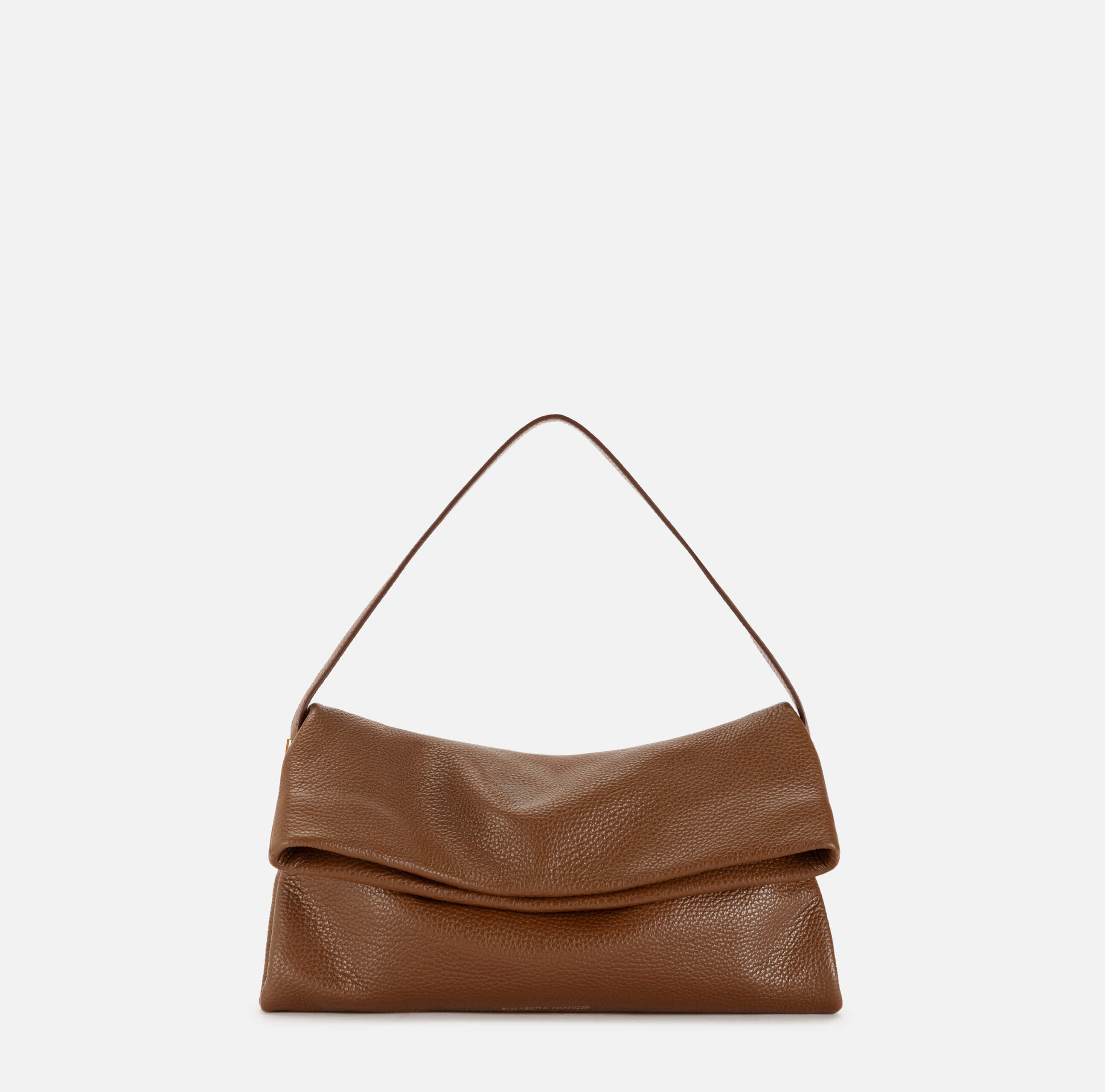 Leather over-the-shoulder bag