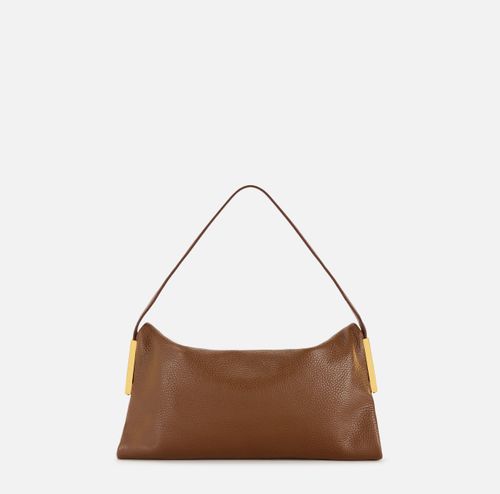 Leather over-the-shoulder bag