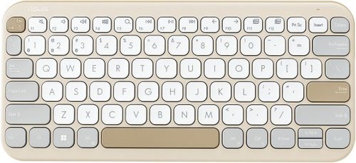 מקלדת אלחוטית Asus Marshmallow KW100 E.H בצבע קרמי עם חיבור Bluetooth 5.0