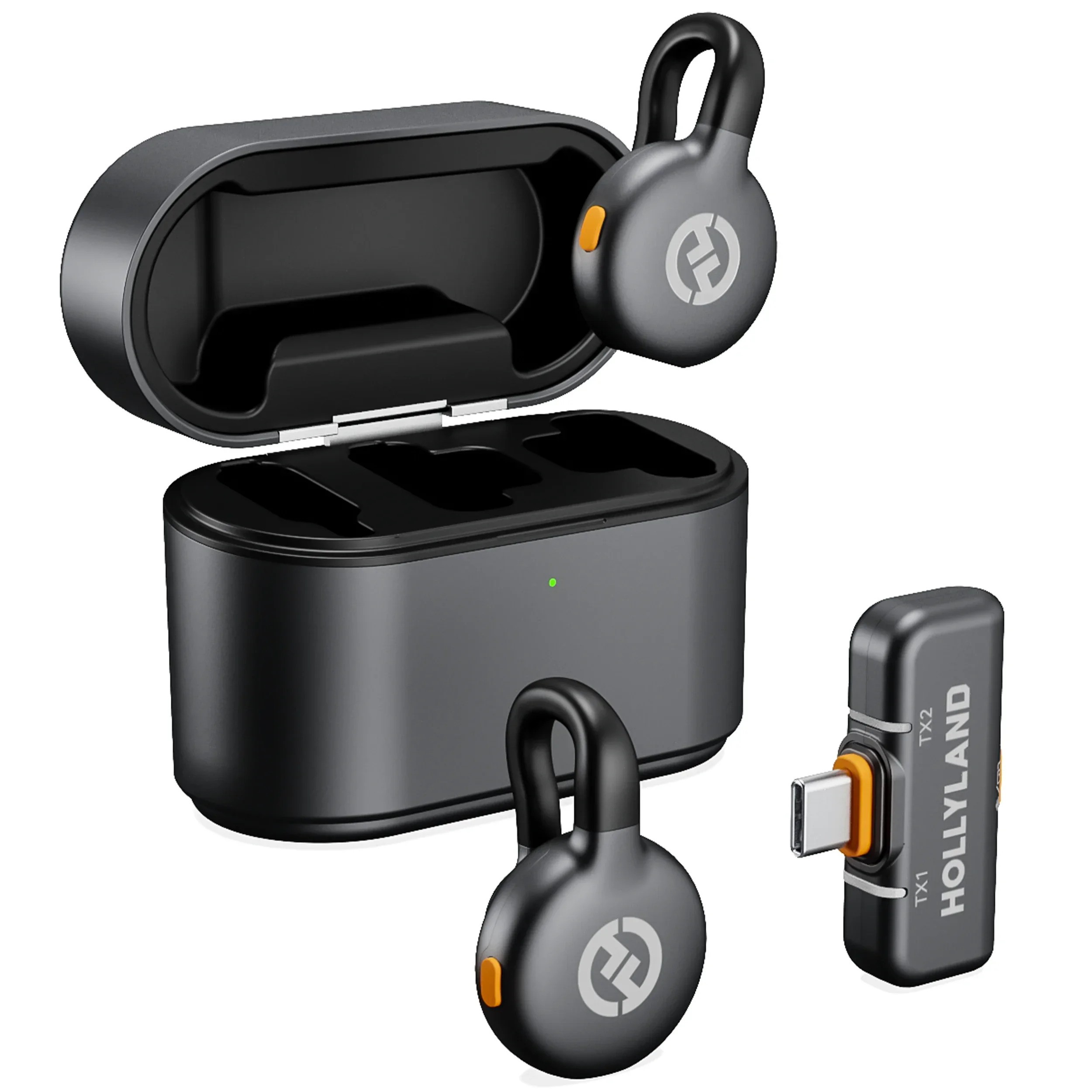 מערכת מיקרופון אלחוטית לטלפון כניסת Hollyland LARK M2S USB-C