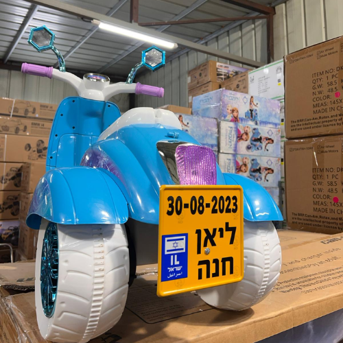 לוחית לאופנוע פרוזן 6V