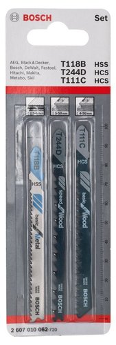 סט להבים למסור אנכי 3 חלקים BOSCH 