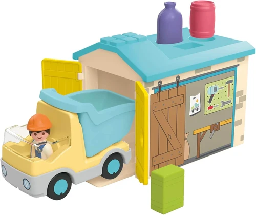 משחק פליימוביל גיוניור: עובד עם משאית ומוסך לג1לאי 1+