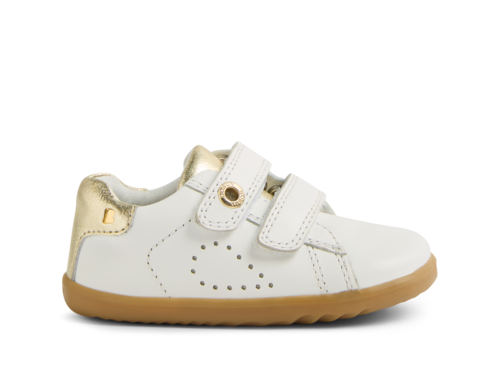 Bobux SU MAVERICK WHITE LT GOLD מידות 19-22