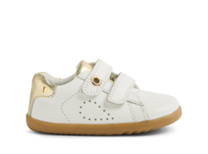 Bobux SU MAVERICK WHITE LT GOLD מידות 19-22