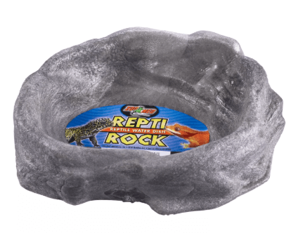 זואו מד קערת מים Repti Rock לזוחלים – מגוון גדלים | Zoo Med Repti Rock Reptile Water Dish