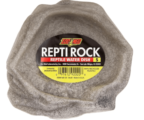 זואו מד קערת מים Repti Rock לזוחלים – מגוון גדלים | Zoo Med Repti Rock Reptile Water Dish