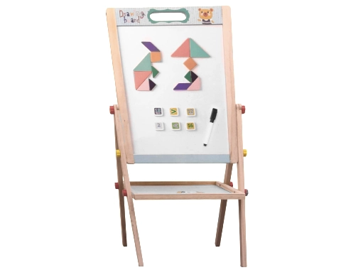 כן ציור דו-צדדי מעץ לילדים - 85 ס"מ