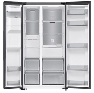 מקרר SBS דלת מול דלת 635 ליטר נטו + קיוסק Samsung RS70F64KET עם התקן שבת מובנה סמסונג