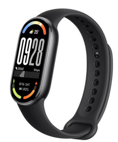 צמיד כושר חכם דור 10 דגם Xiaomi Smart Band 10 בצבע שחור