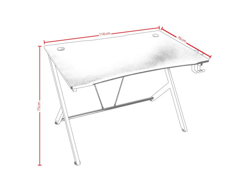 NITRO CONCEPTS D12 DESK BLACK/RED
