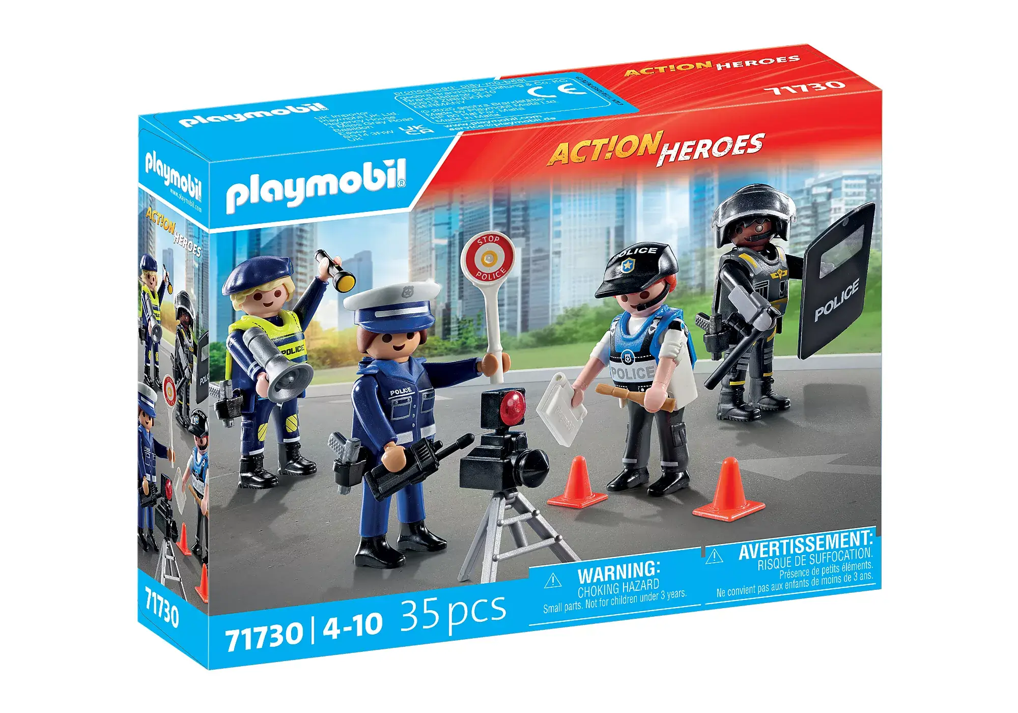 משחק פליימוביל סט משרות משטרה: 4 שוטרים שונים לגילאי 4+
