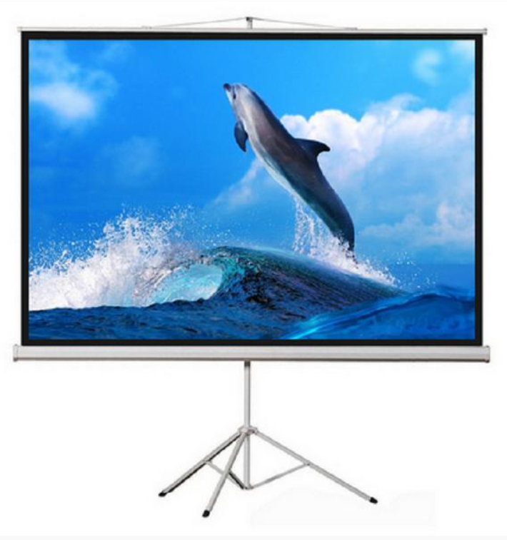  מסך הקרנה גלילה ידני Athena-Vega חצובה + סטנד 203X203