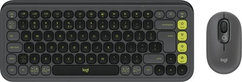 מקלדת ועכבר אלחוטיים Logitech POP ICON אפור/שחור לוג'יטק 