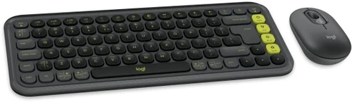 מקלדת ועכבר אלחוטיים Logitech POP ICON אפור/שחור לוג'יטק 