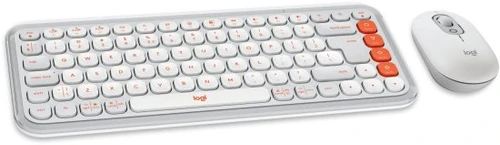 מקלדת ועכבר אלחוטיים Logitech POP ICON לבן לוג'יטק 