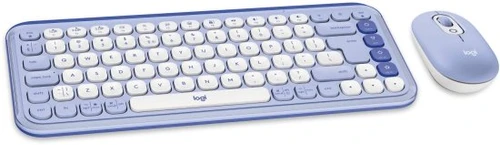 מקלדת ועכבר אלחוטיים Logitech POP ICON סגול לוג'יטק 