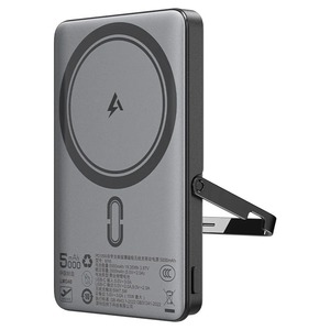 מטען נייד (סוללת גיבוי) 5000mAh לטעינה אלחוטית מגנטית מהירה PD18W, אולטרה דק