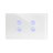 מתג טאץ' חכם ל-2 צלונים זכוכית לבנה 3 מודול ZIGBEE NISKO SMART