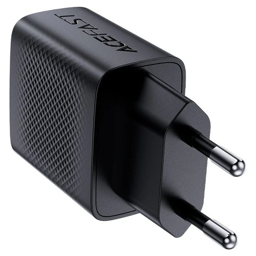 סט טעינה הכולל ראש מטען מהיר USB-C וכבל USB-C, טעינת PD20W מהירה, שחור
