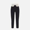 Two-colour trousers in double-layer crêpe fabric - 