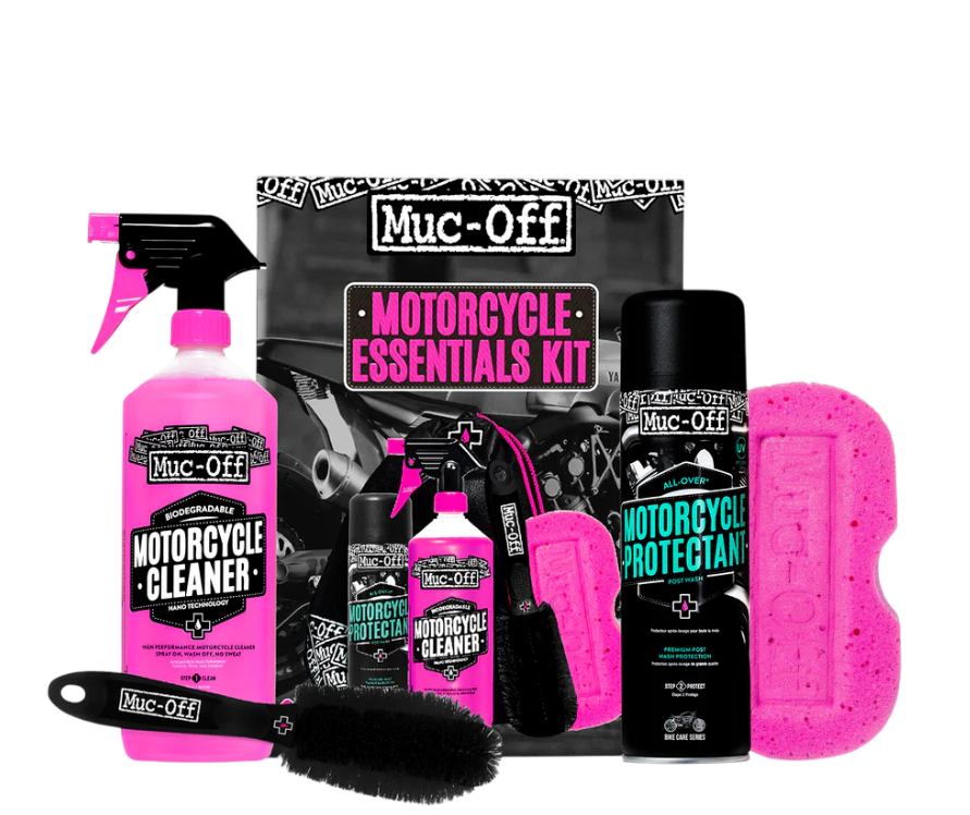 ערכה לניקוי טיפוח והגנה לאופנוע מאק אוף – MUC-OFF MOTORCYCLE ESSENTIALS KIT