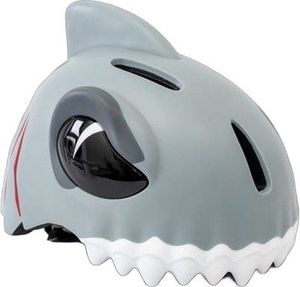 קסדת ילדים מעוצבת עם מנגנון התאמה, ופתחי איוורור לגיל 5 ומעלה - כריש אפור