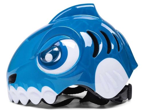 קסדת ילדים מעוצבת עם מנגנון התאמה, ופתחי איוורור לגיל 3 ומעלה - כריש כחול