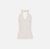 Knit top with jewel snake - COLOR SUNRISE